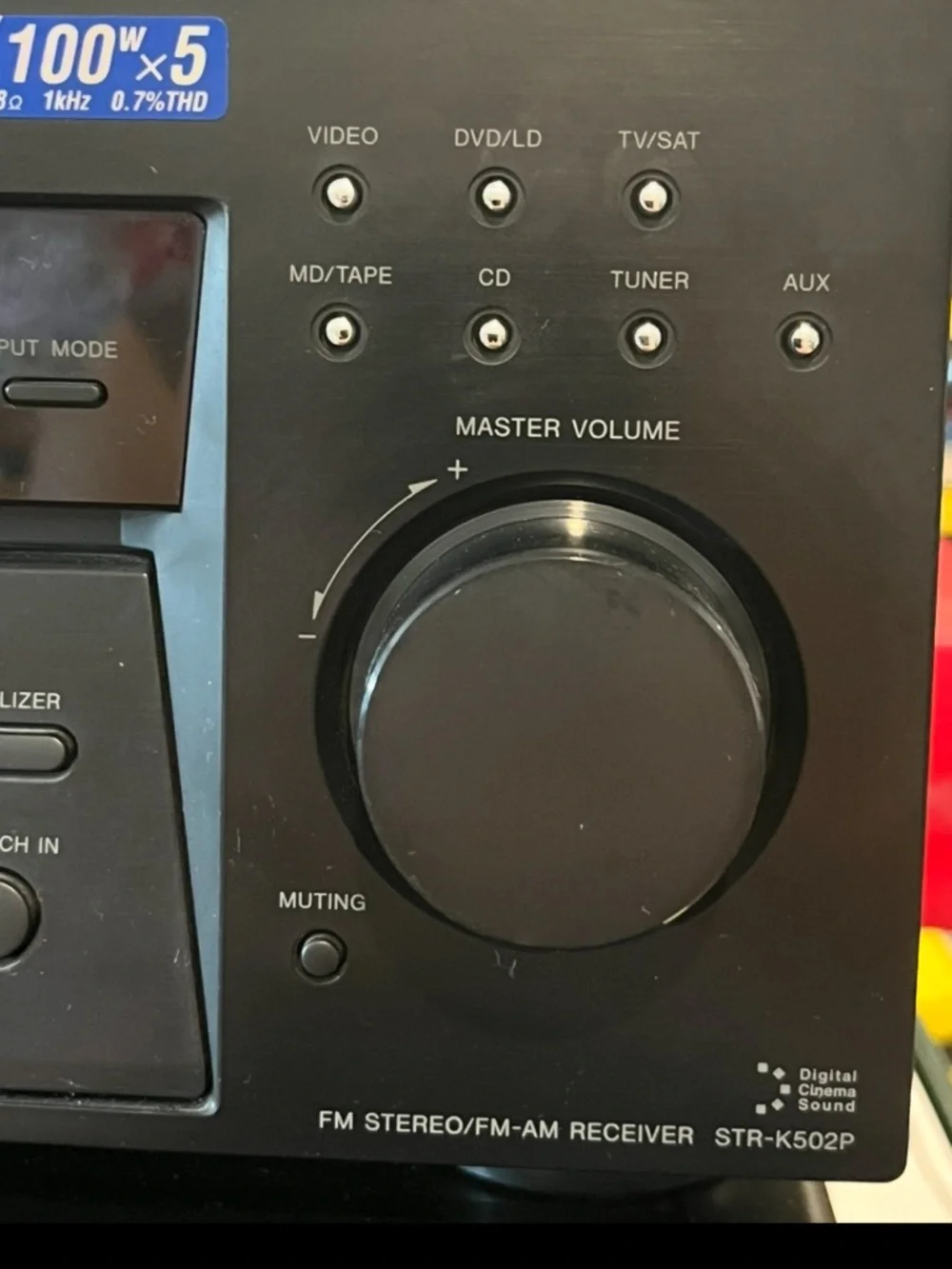 SONY STR-K502P Stereo Reciever / Digital Cinema Sound : VG Condition